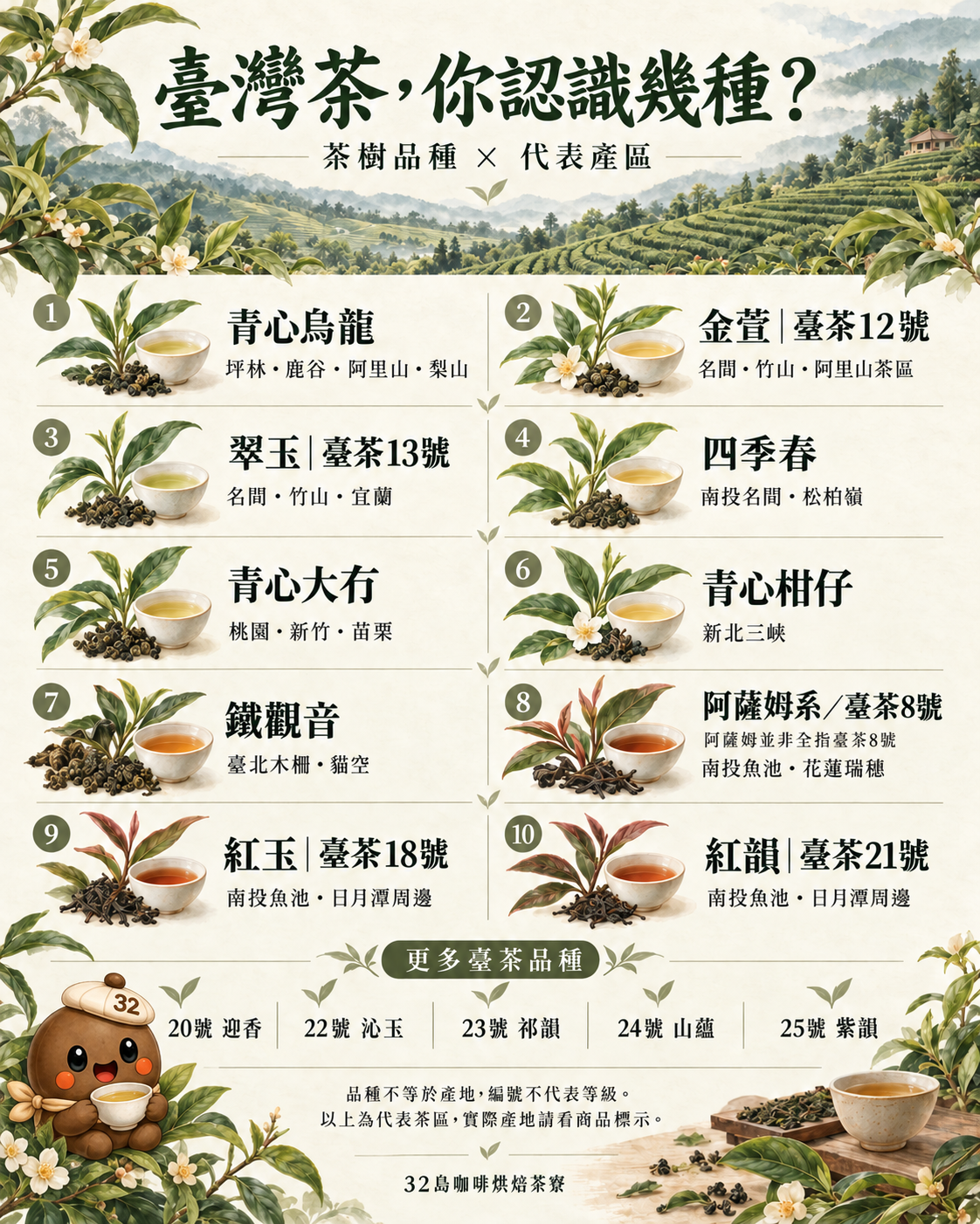 🍵 臺灣茶，你認識幾種？從茶樹品種，走進臺灣茶鄉。